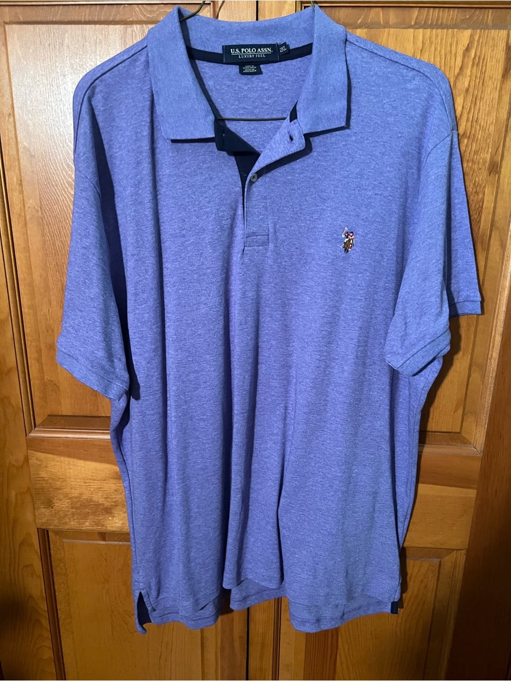 U.S. Polo Assn. Heather Purple Short Sleeve Polo